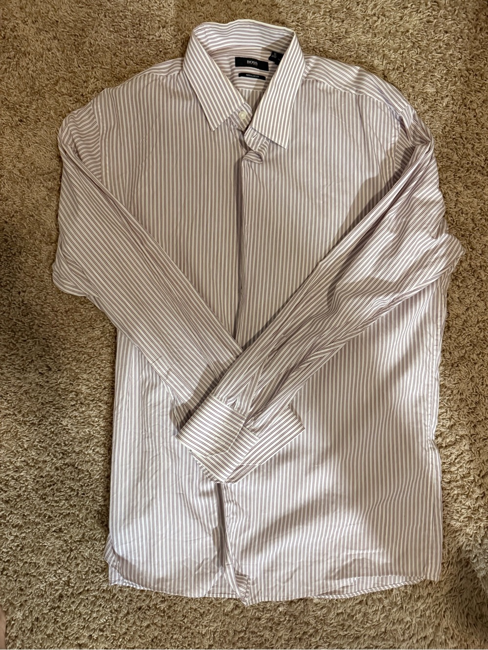 Boss Men's Slim Fit Striped Button-Down Shirt